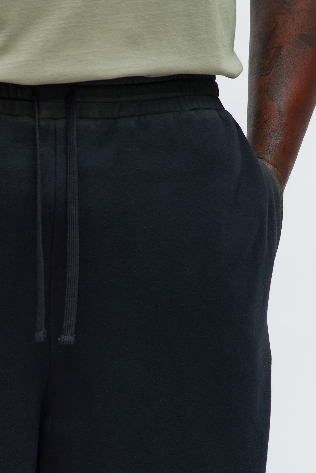 Tyson Baggy Blurred Lines Shorts - Black