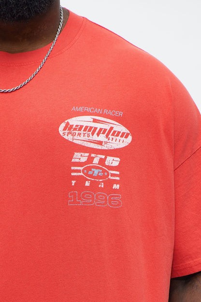Hampton Sports Oversized Short Sleeve Tee - Red