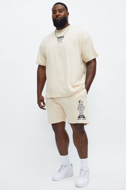 Popeye Wanted Sweatshorts - Tan