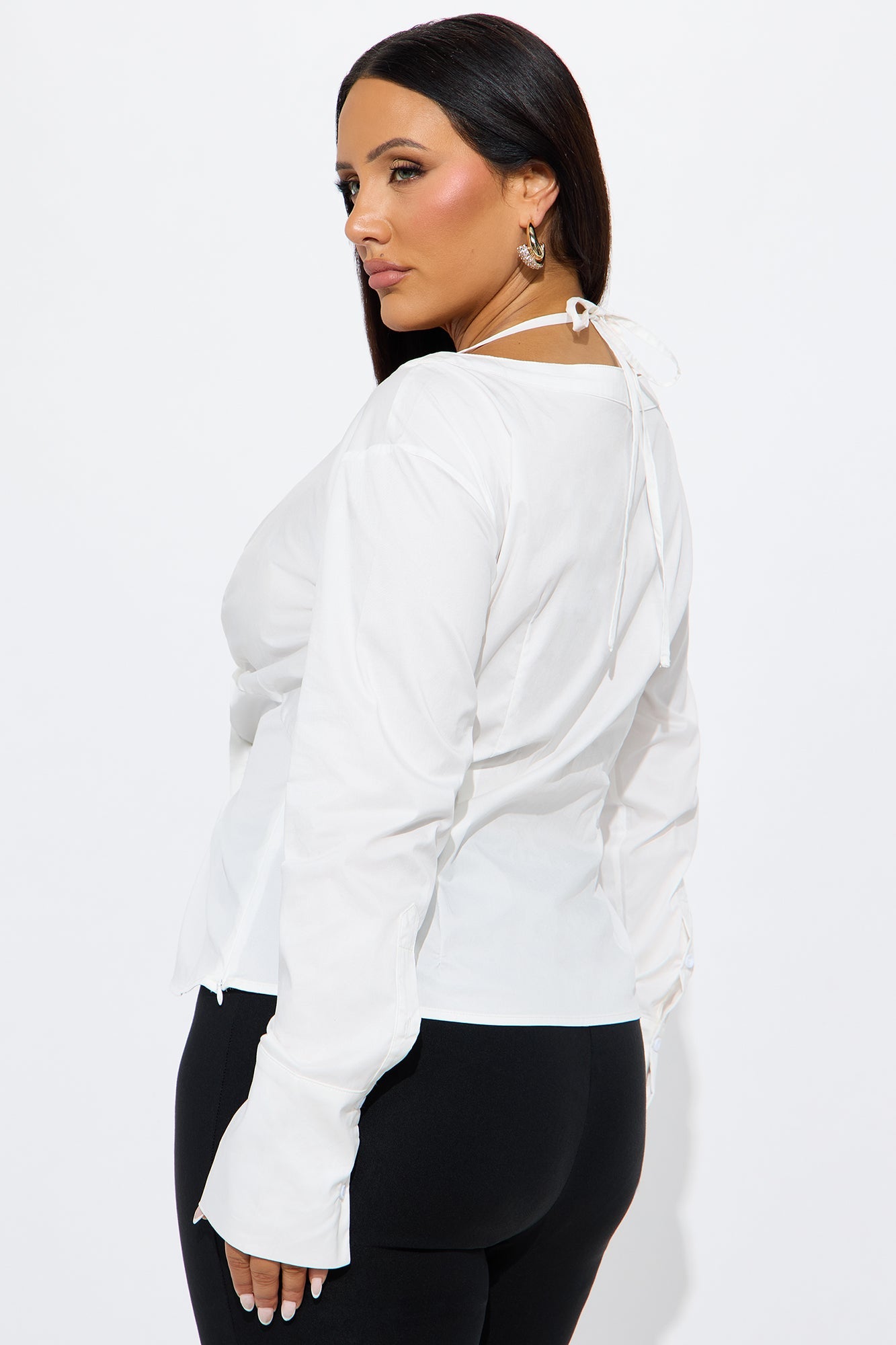 Do You Mind Off Shoulder Poplin Top - White