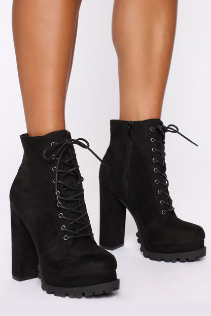 No Strings Attached Booties - Black