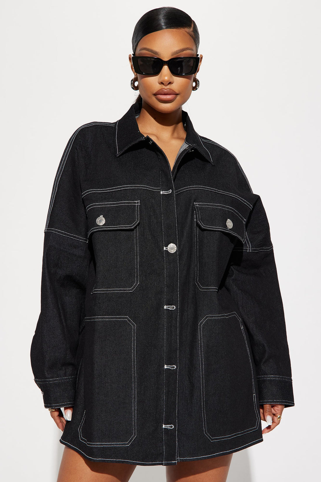 Super Babe Denim Skirt Set - Black Wash