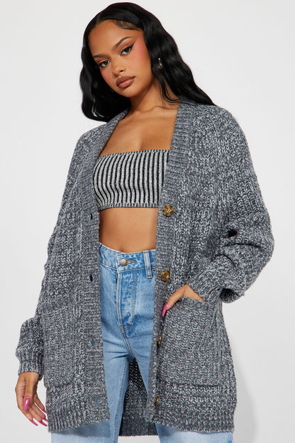 Taylee Cardigan - Charcoal