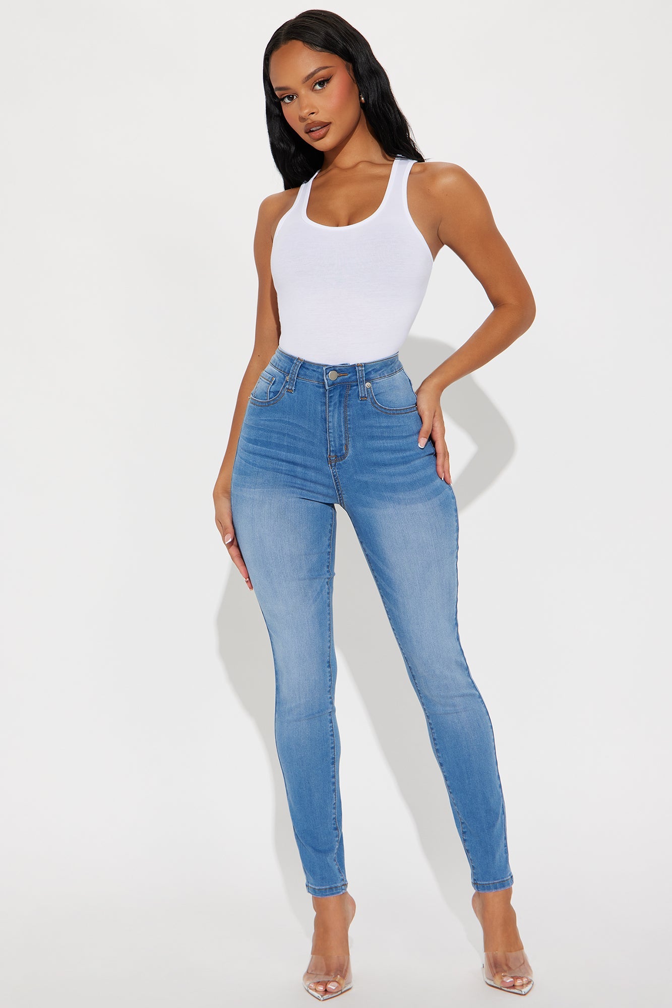 Imani Stretch Skinny Jeans - Medium Wash