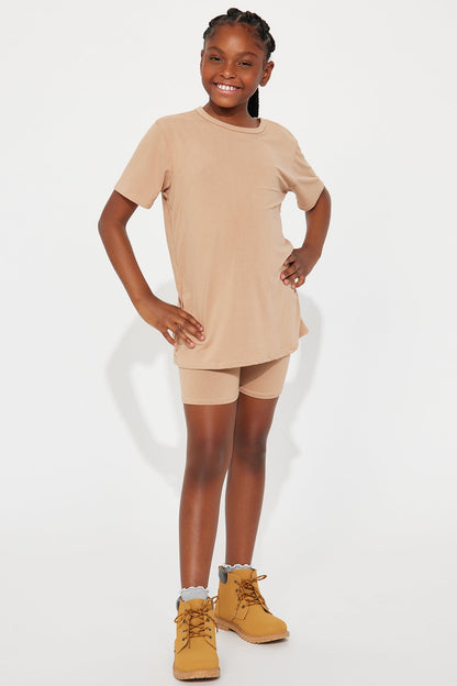 Mini Weekend Vibes Short Set II - Taupe