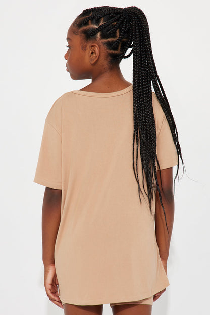 Mini Weekend Vibes Short Set II - Taupe