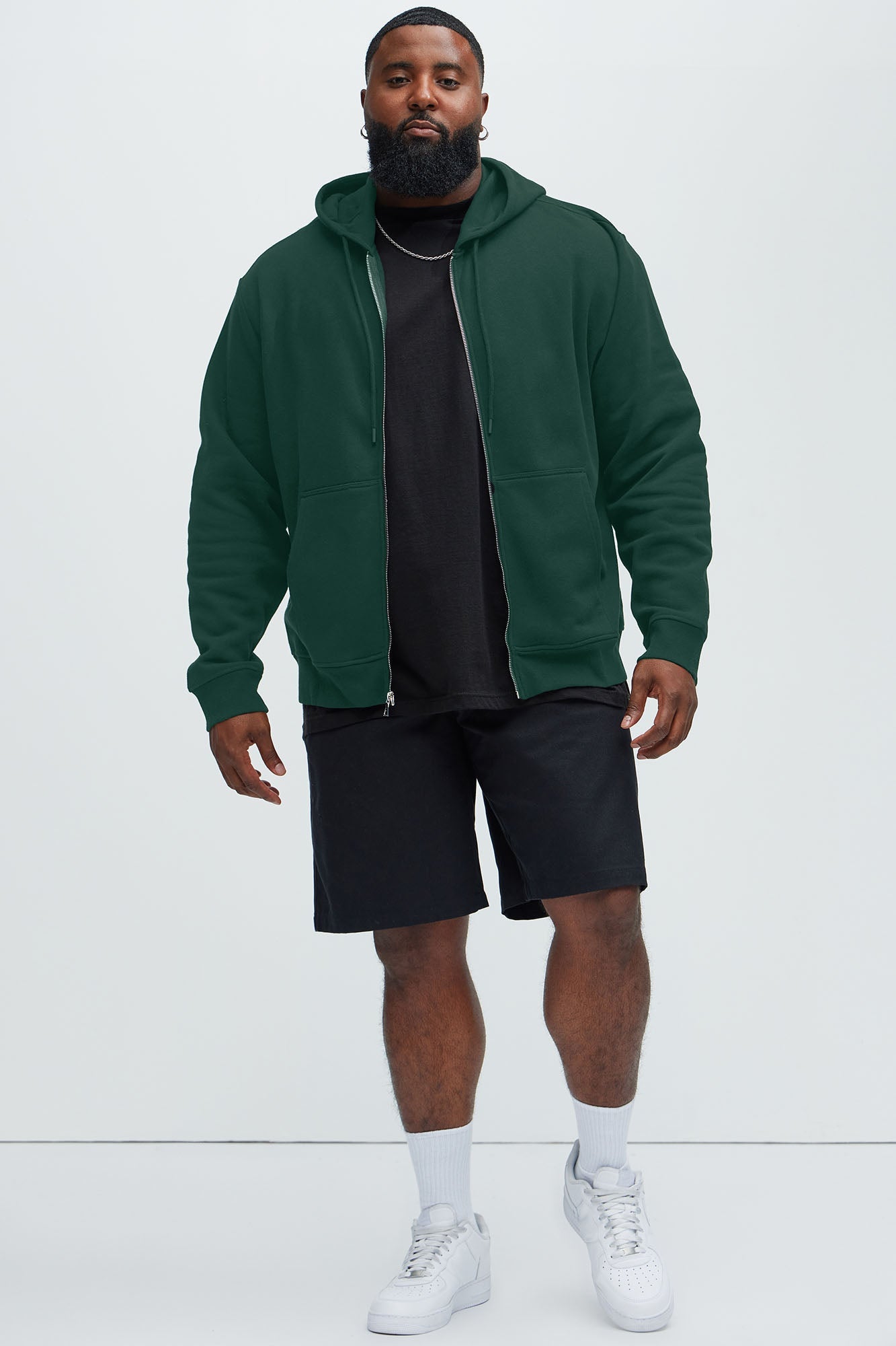Tyson Zip Up Hoodie - Hunter Green