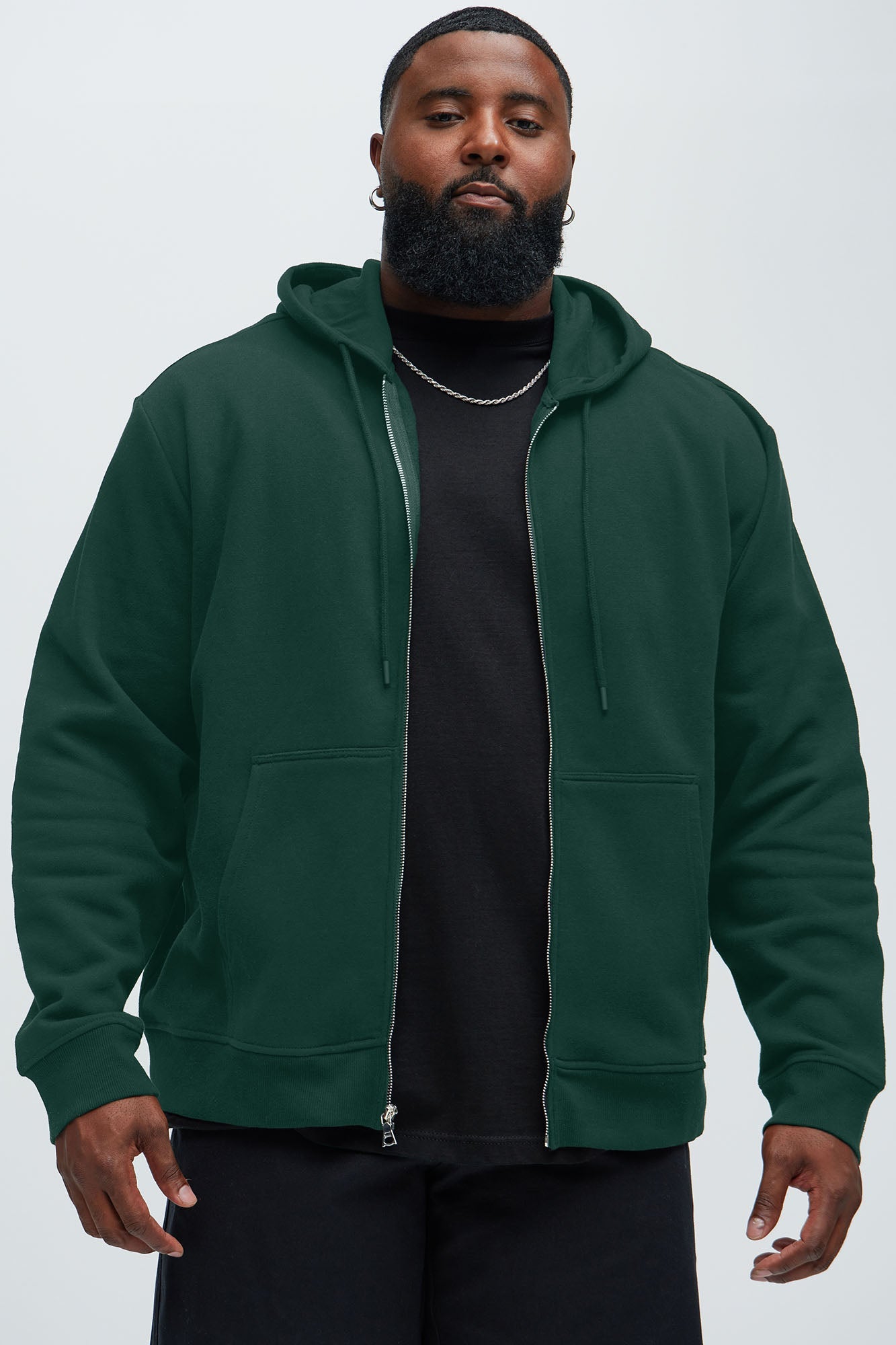 Tyson Zip Up Hoodie - Hunter Green