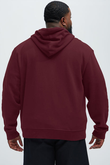 Tyson Zip Up Hoodie - Burgundy