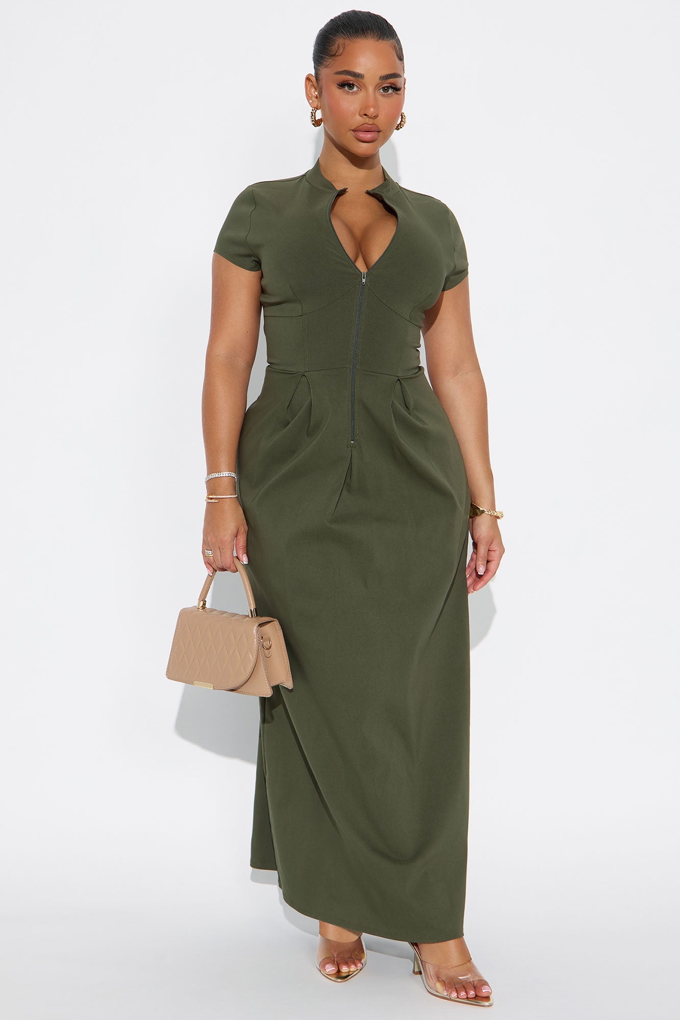 Too Busy To Care Maxi Dress - Olive