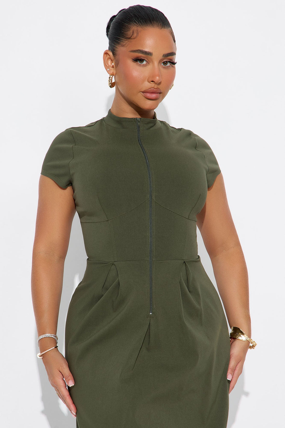 Too Busy To Care Maxi Dress - Olive