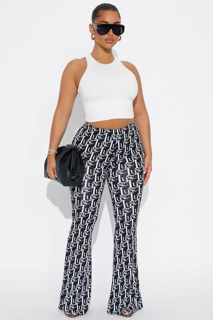 Labeled Luxe Flare Pant - Black/White