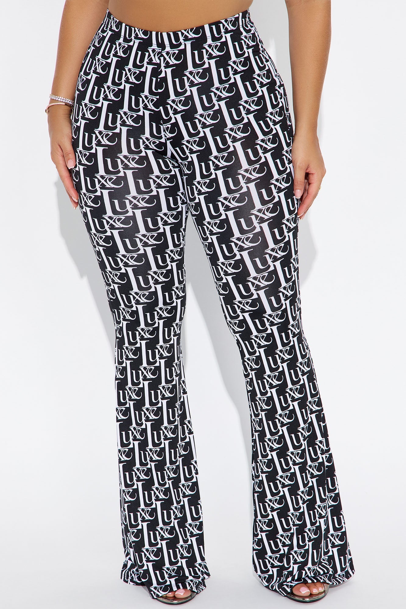 Labeled Luxe Flare Pant - Black/White