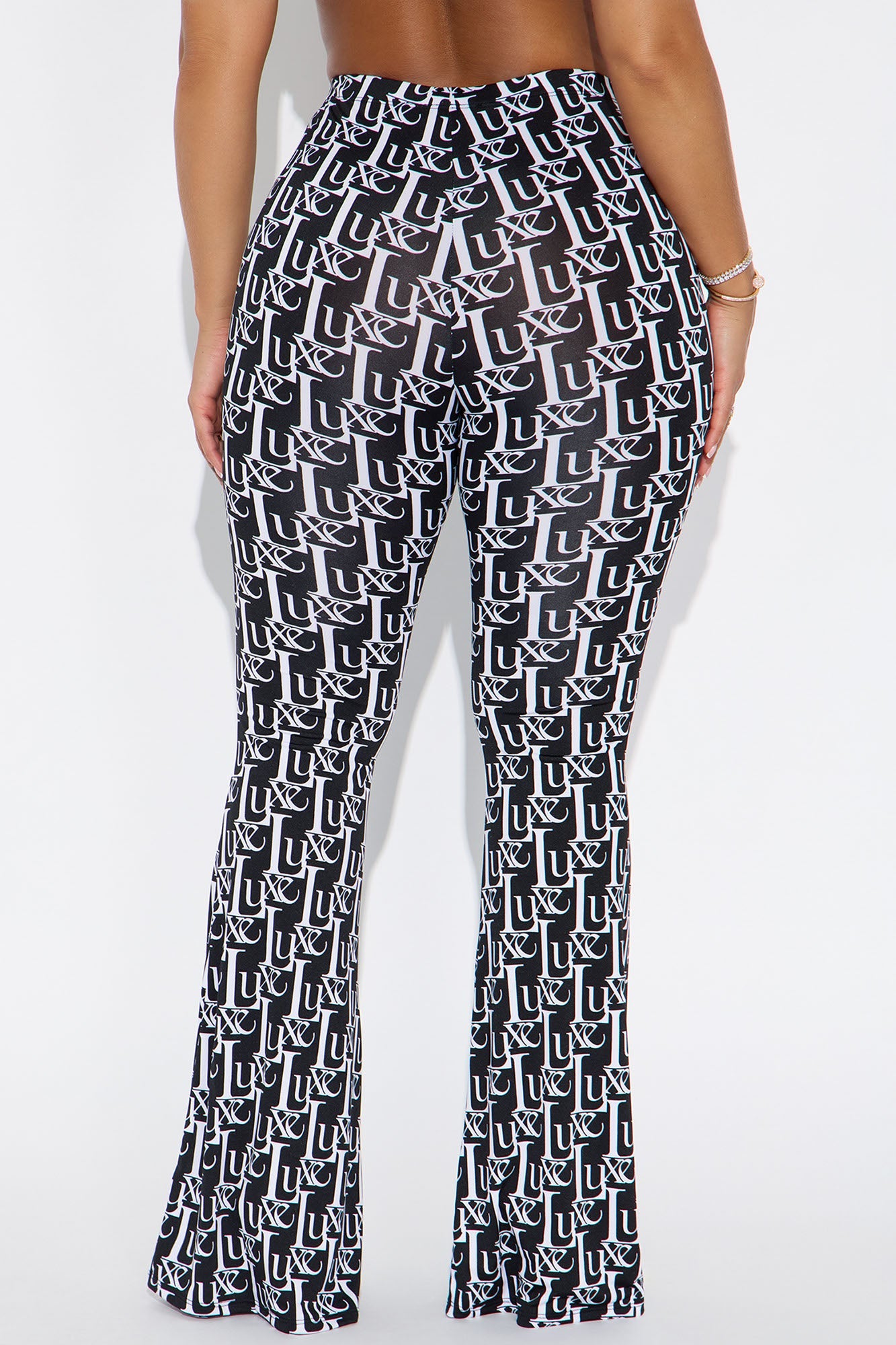 Labeled Luxe Flare Pant - Black/White