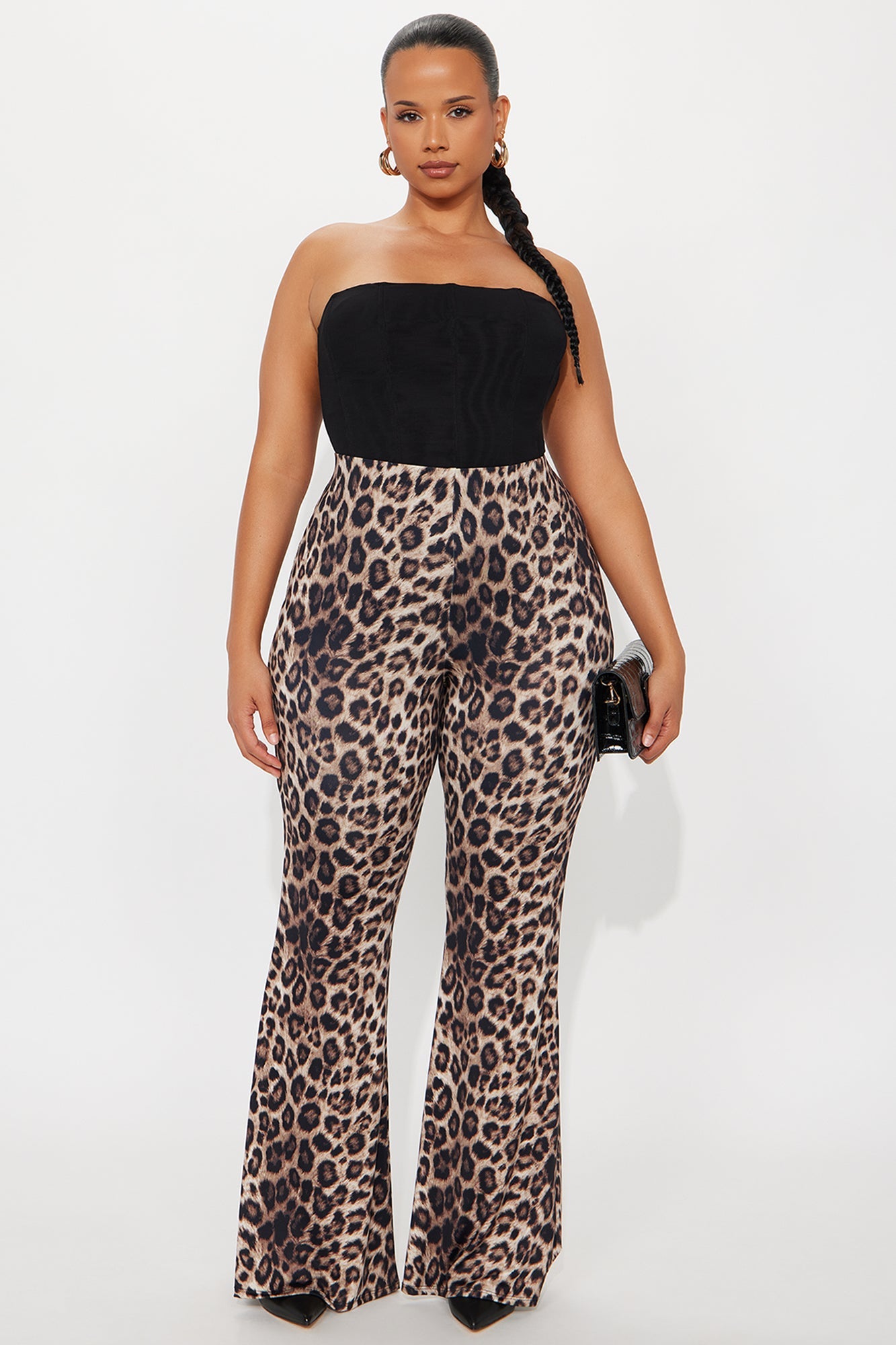 Natural Instincts Leopard Flare Leg Pant 33 - Leopard