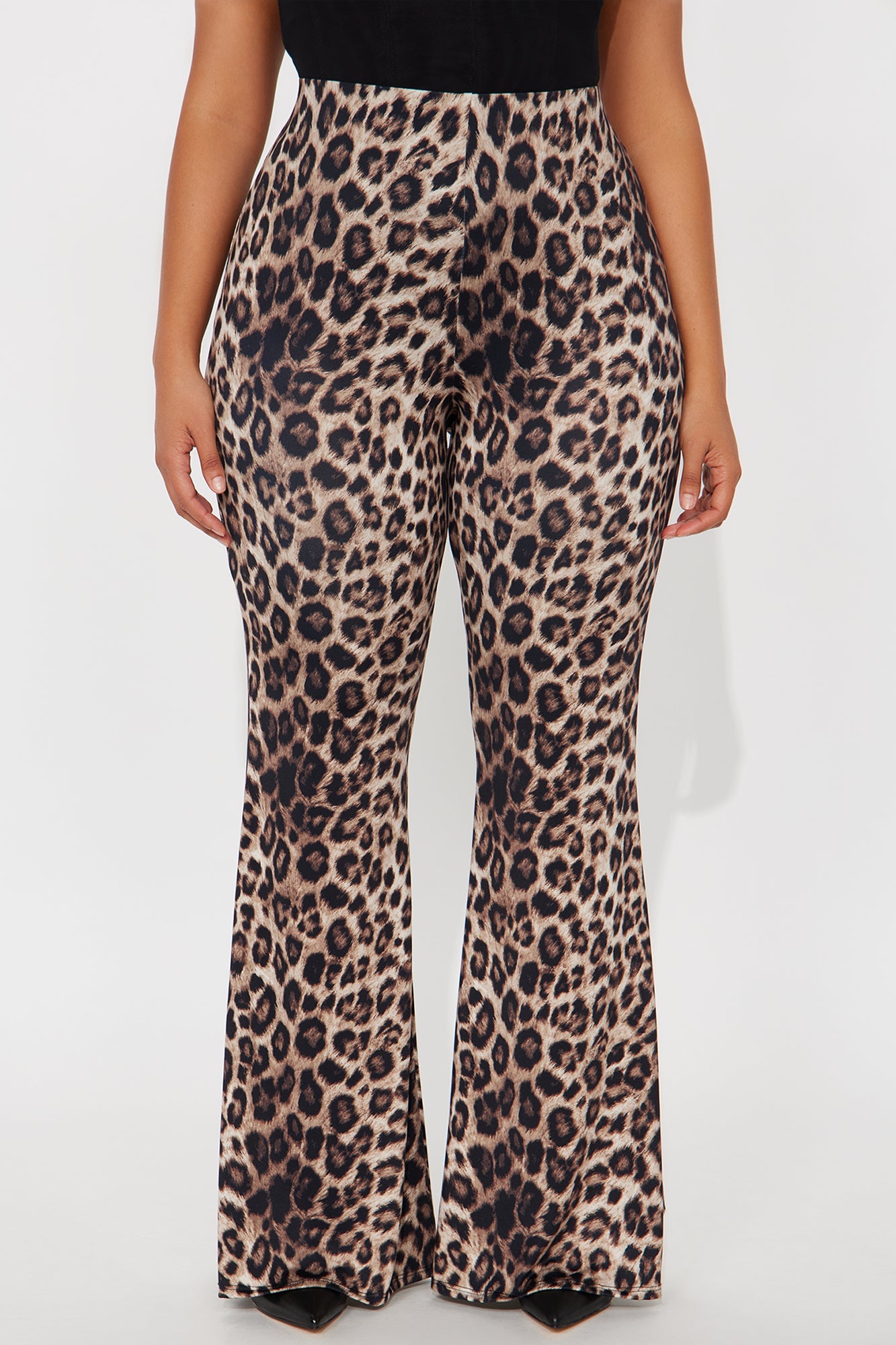 Natural Instincts Leopard Flare Leg Pant 33 - Leopard