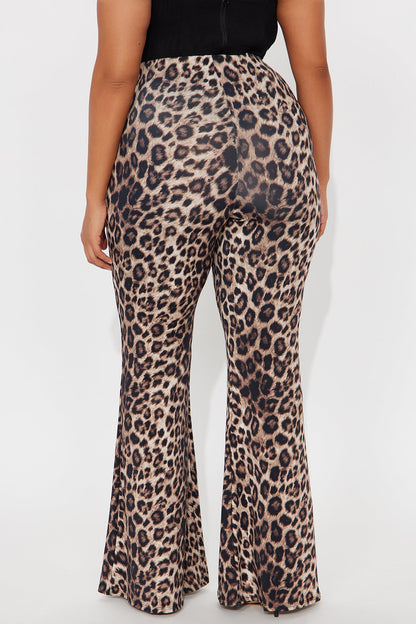 Natural Instincts Leopard Flare Leg Pant 33 - Leopard
