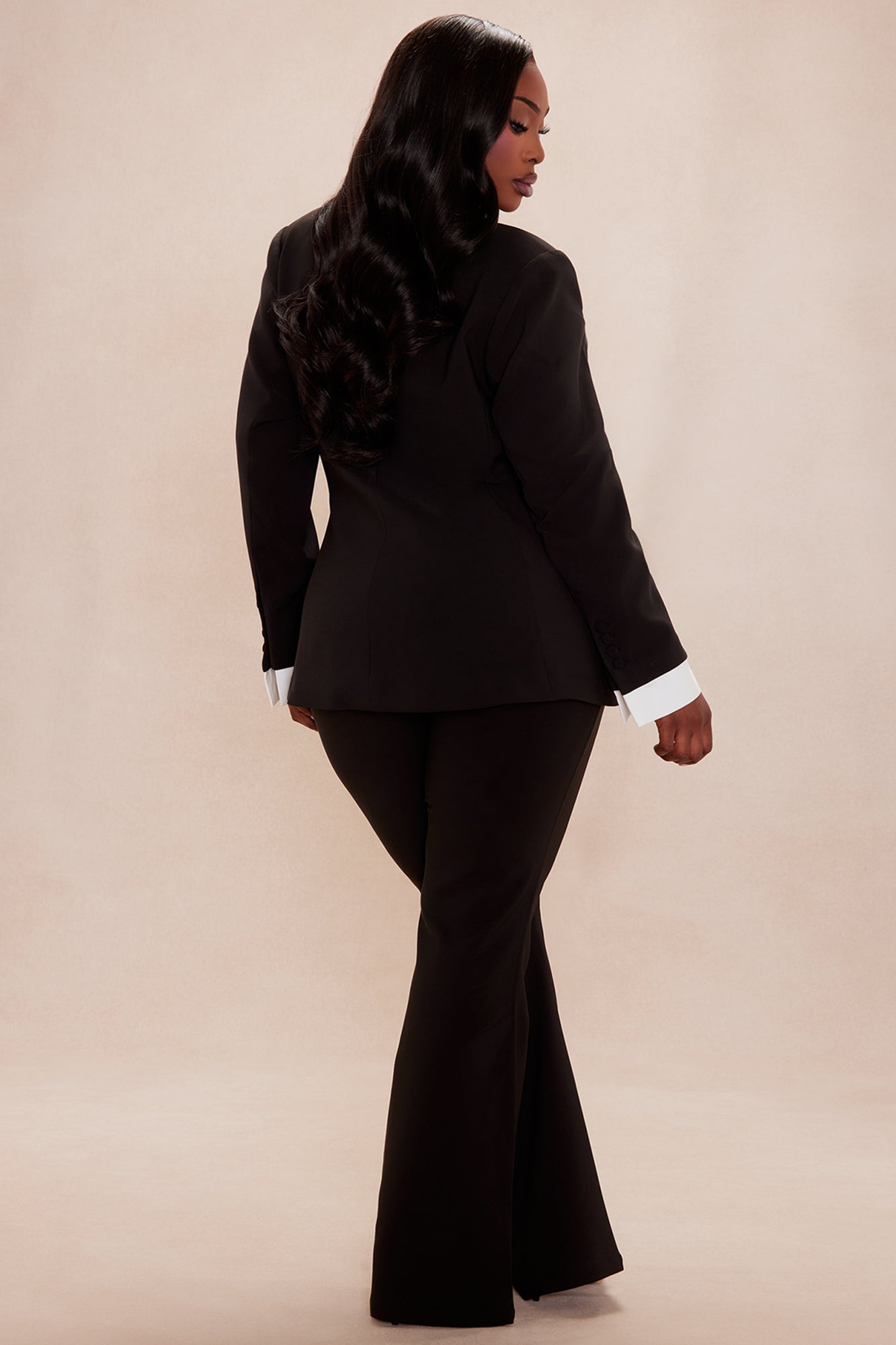 Saria Blazer Suit Set - Black