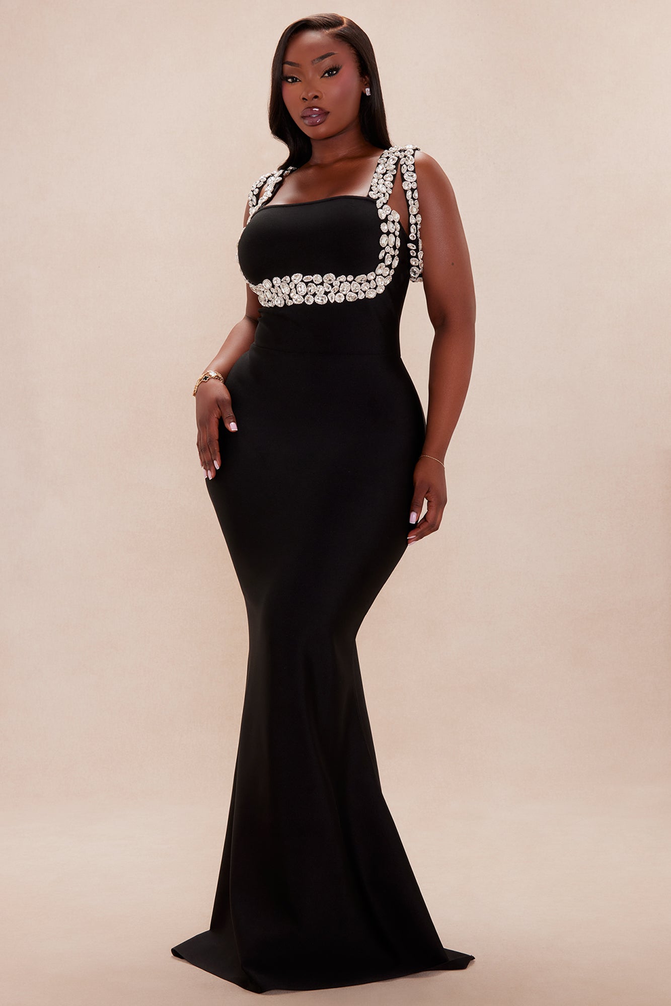 Masie Bandage Gown - Black
