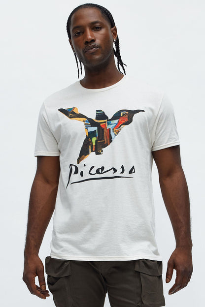 Picasso A La Hummingbird Short Sleeve Tee - Natural