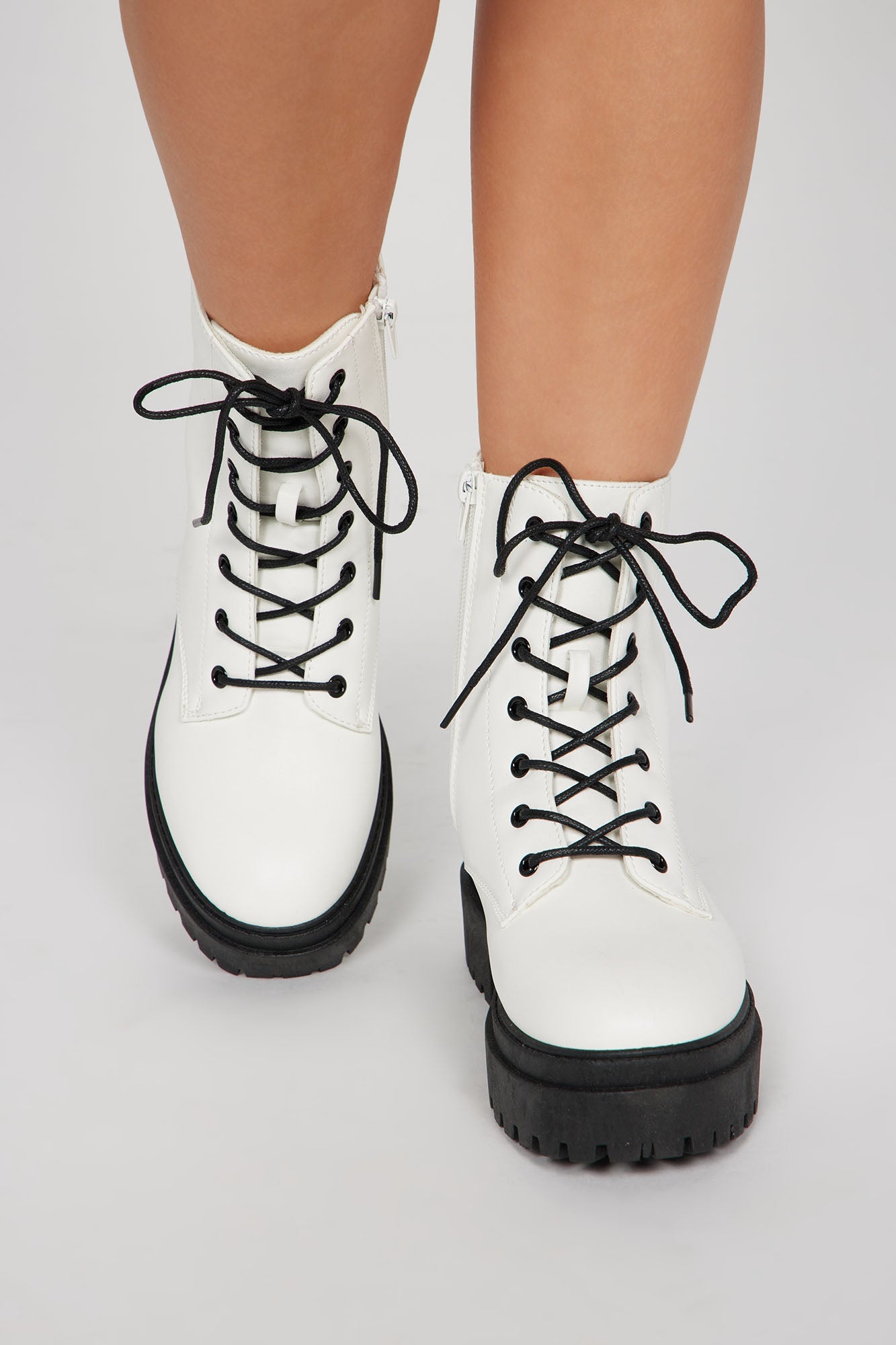 Call It Even Combat Boots - White