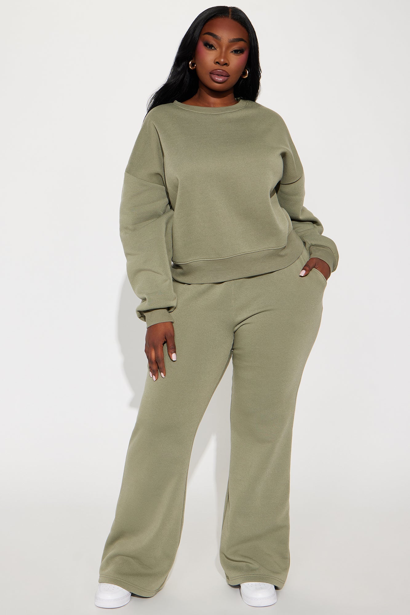 Candice Lounge Crew Neck - Olive