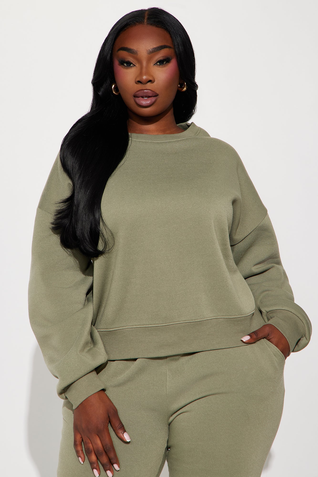 Candice Lounge Crew Neck - Olive