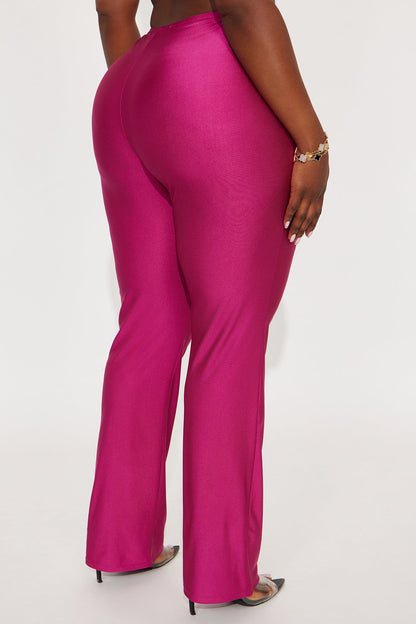 Feeling Flirty Ruched Skinny Pant - Magenta