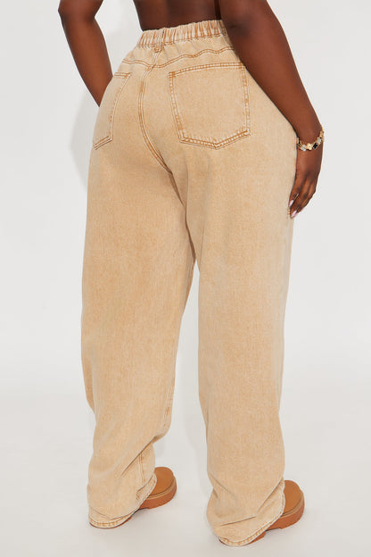 Remi Wide Leg Jogger - Khaki