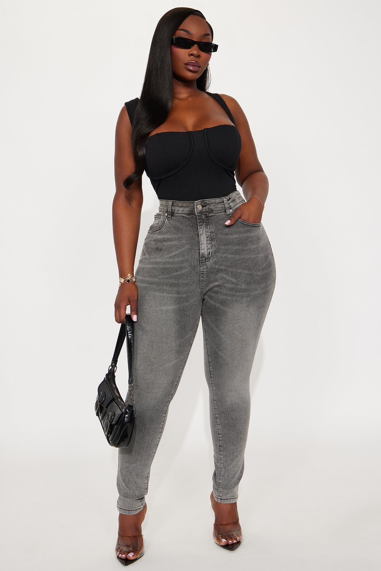 In The Black Skinny Jeans - Grey