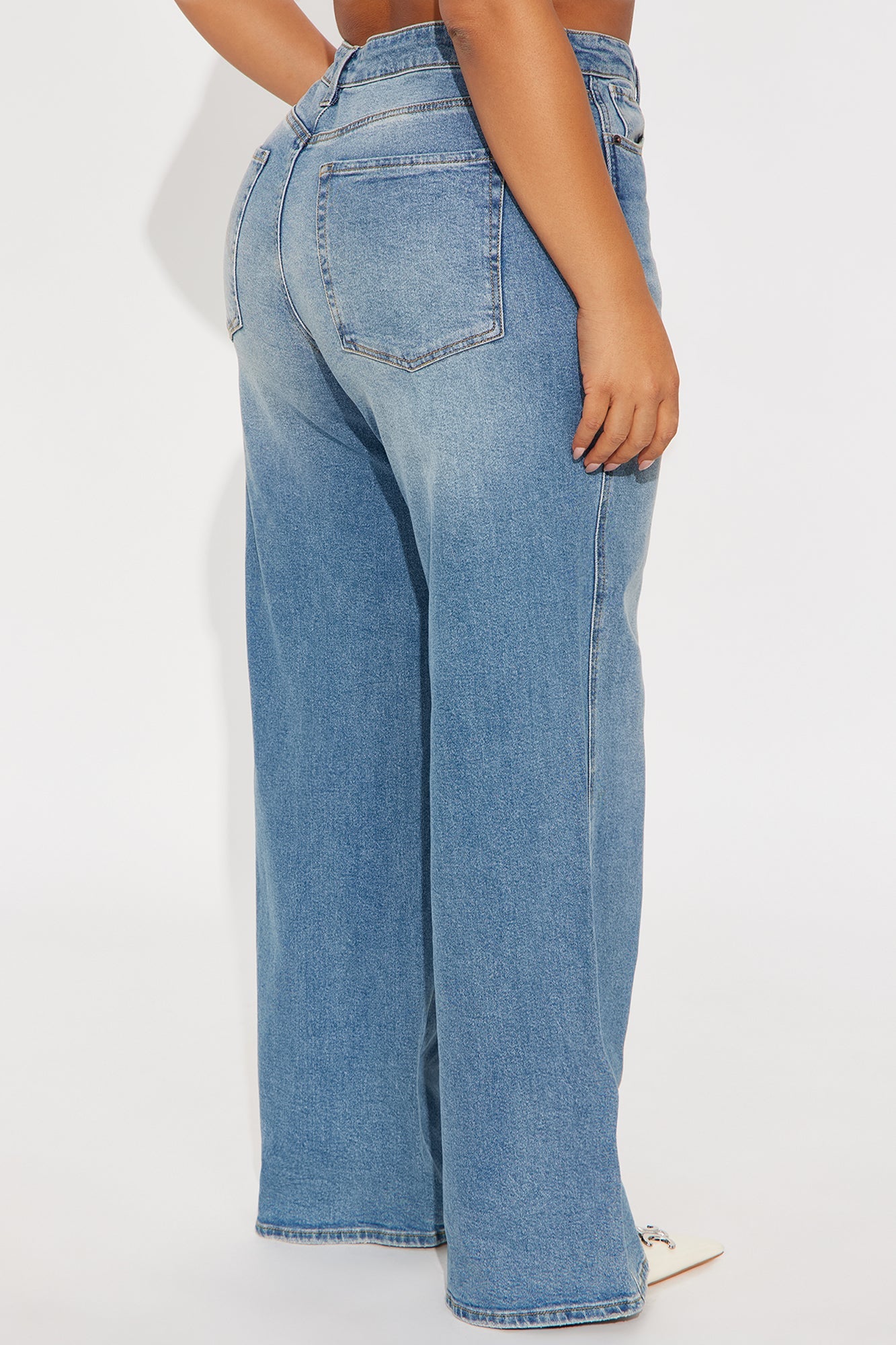 Eastside Low Rise Crossover Wide Leg Jean - Vintage Wash