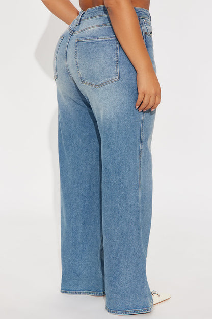 Eastside Low Rise Crossover Wide Leg Jean - Vintage Wash