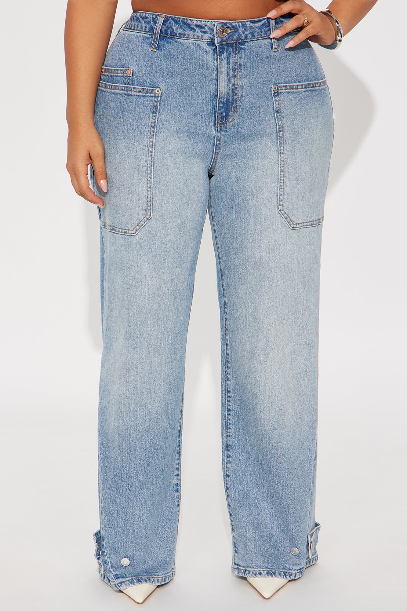 Williamsburg Wide Leg Denim Jeans - Light Blue Wash