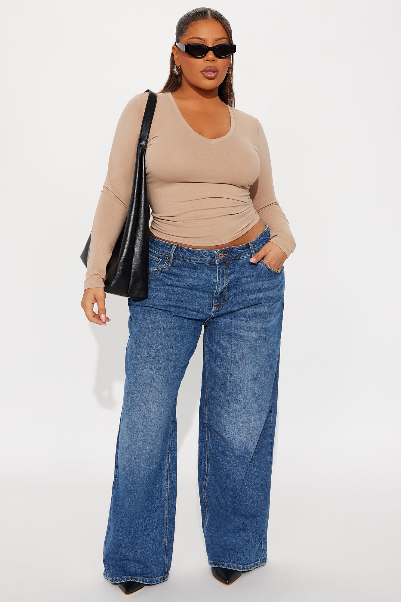 Nara Long Sleeve Top - Taupe