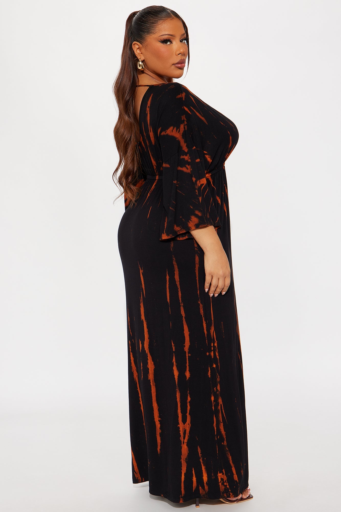 Kae Tie Dye Maxi Dress - Black/combo