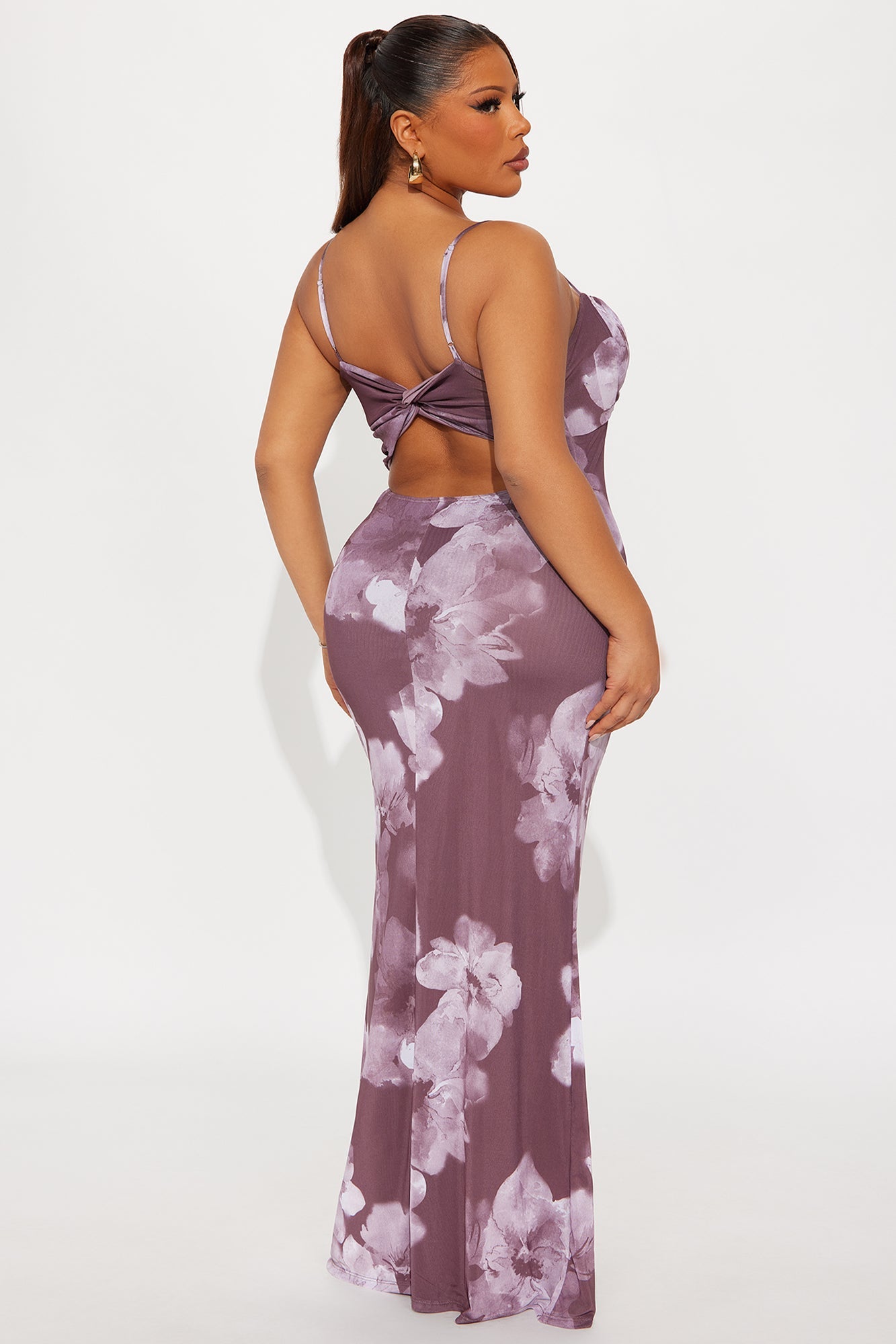 Unstoppable Love Floral Mesh Maxi Dress - Purple/combo