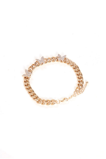 Hermosa Mariposa Butterfly Anklet - Gold