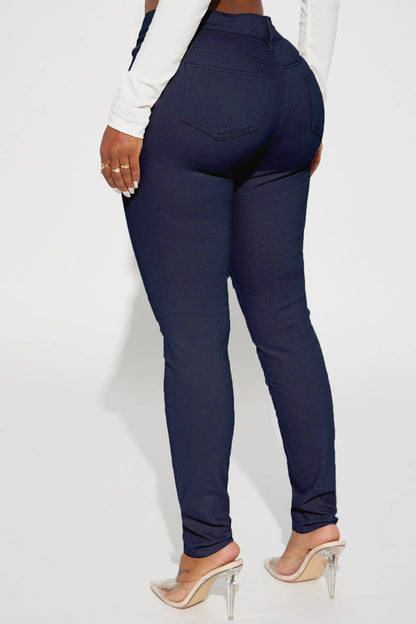Skinny Uniform Pants - Navy