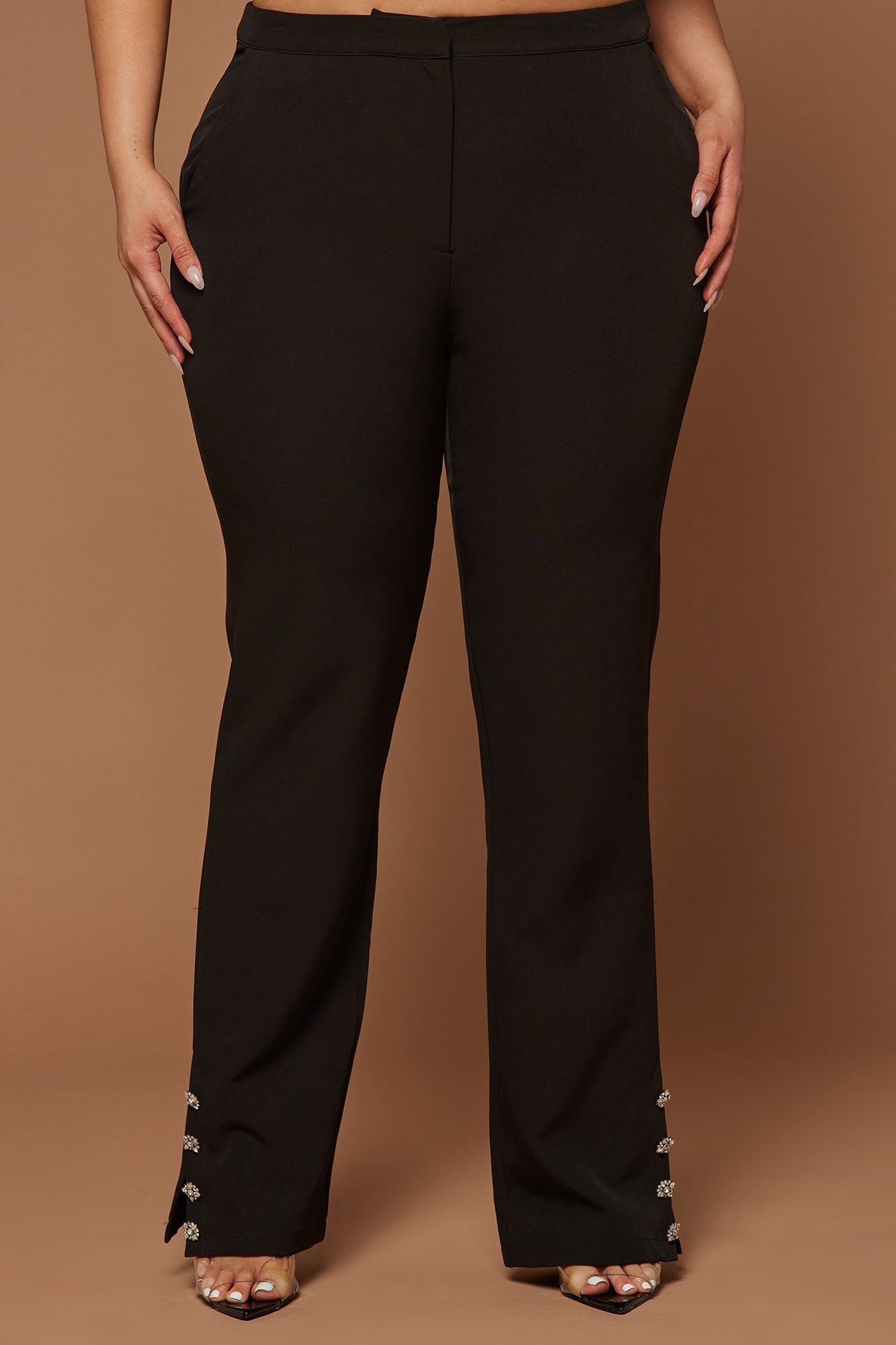 Athena Embellished Pant - Black