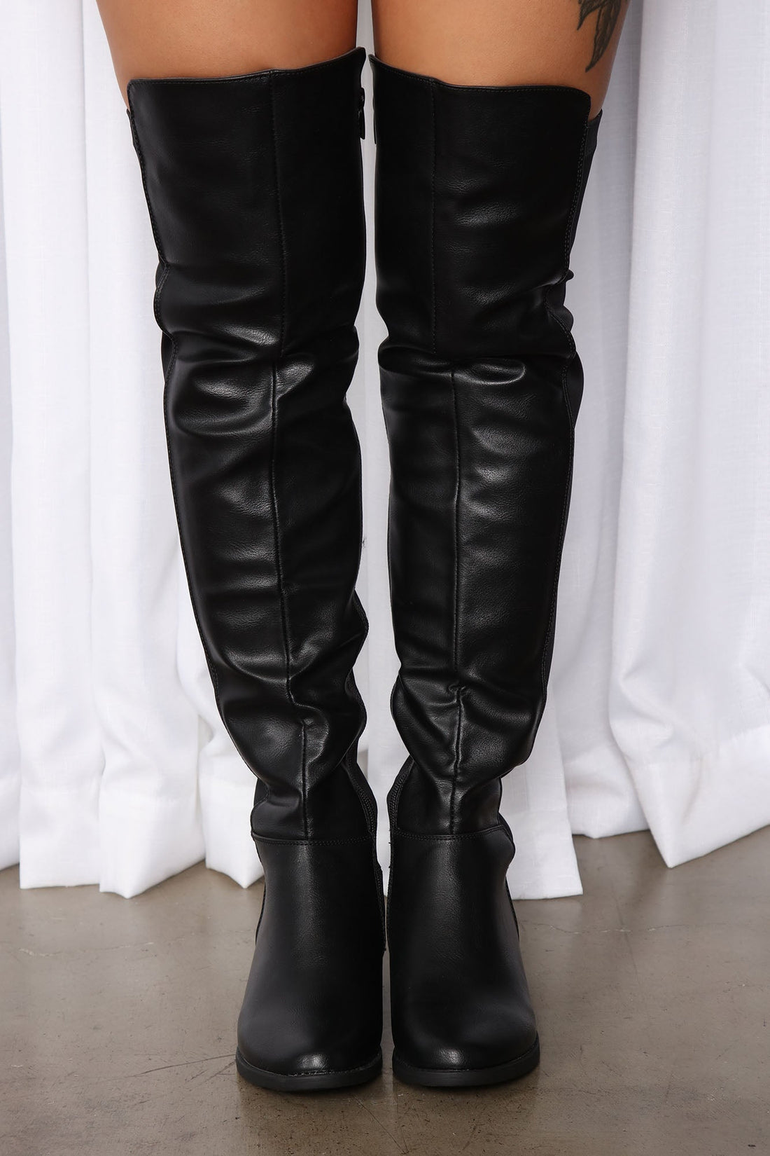 Marja Over The Knee Boot - Black/combo