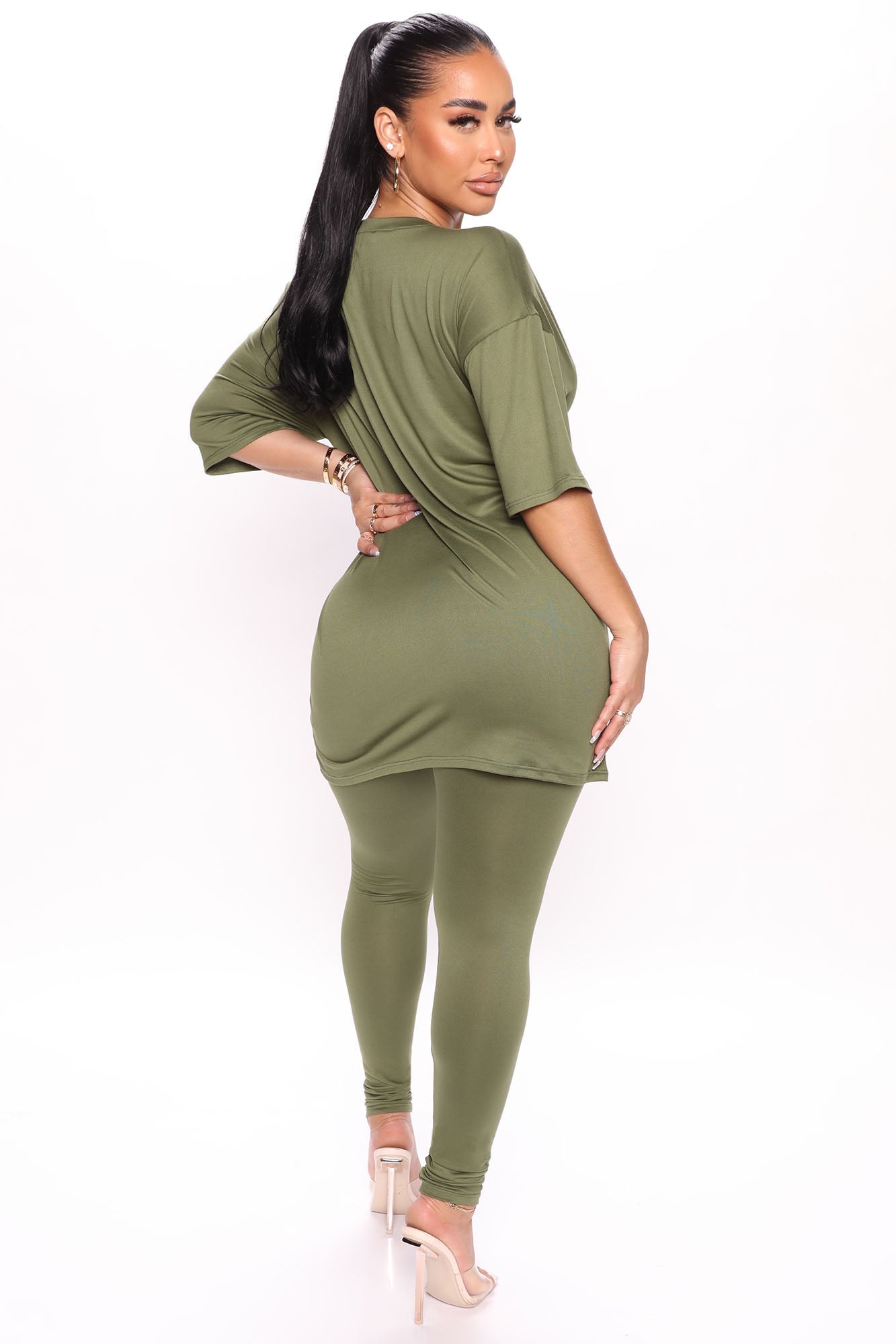 Weekend Vibes Legging Set - Olive