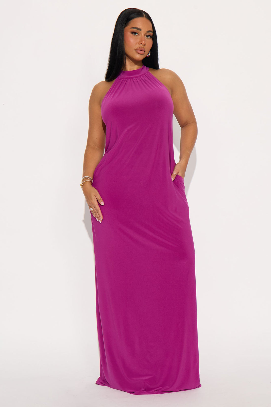 Irina Flowy Maxi Dress - Magenta