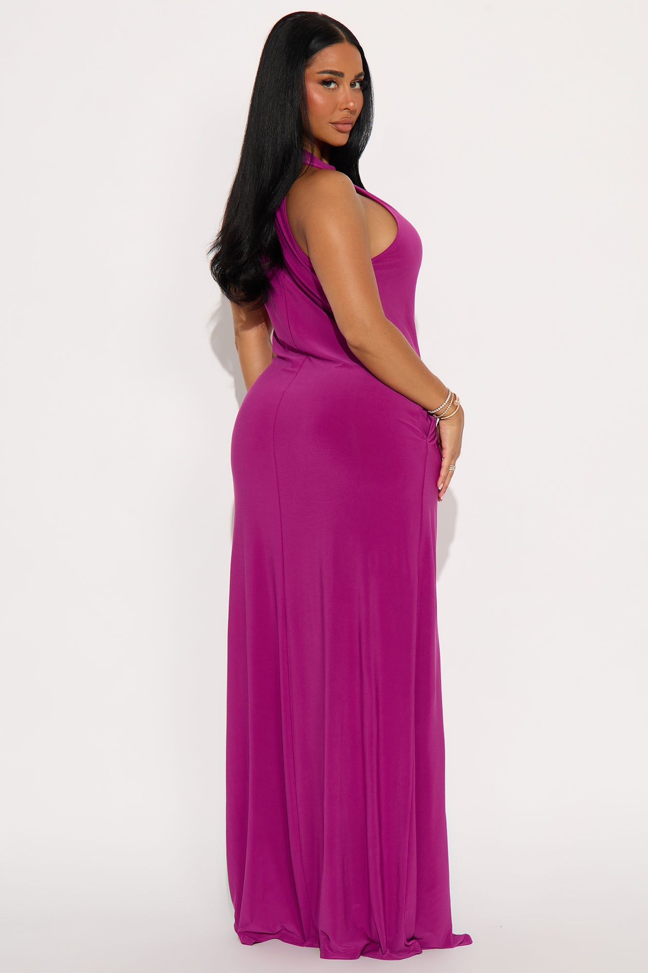 Irina Flowy Maxi Dress - Magenta