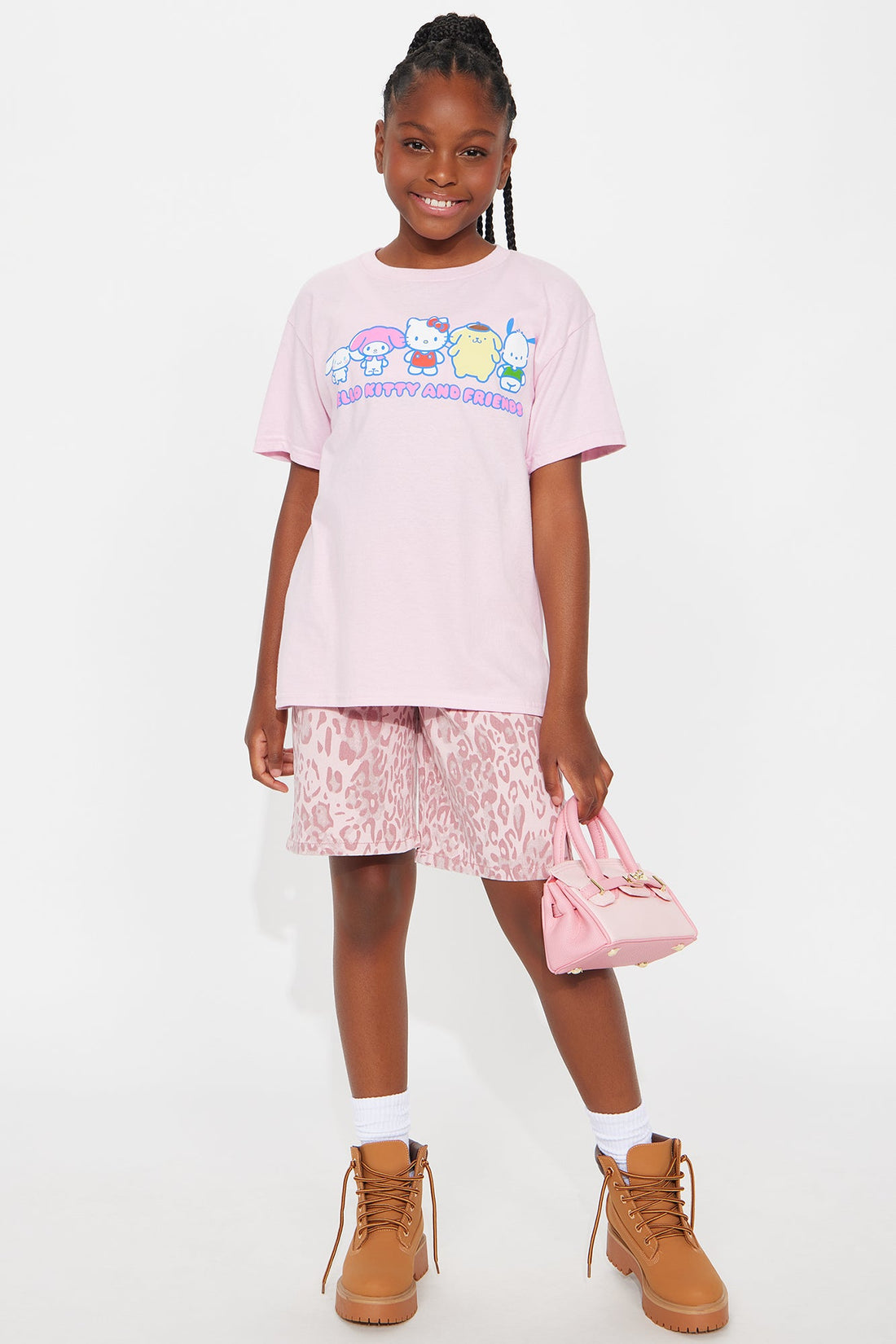 Mini Hello Kitty And Friends Better Together Short Sleeve Tee - Light Pink