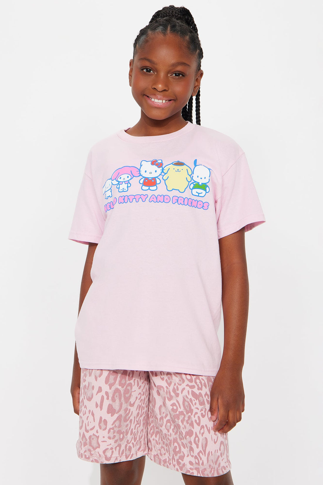Mini Hello Kitty And Friends Better Together Short Sleeve Tee - Light Pink