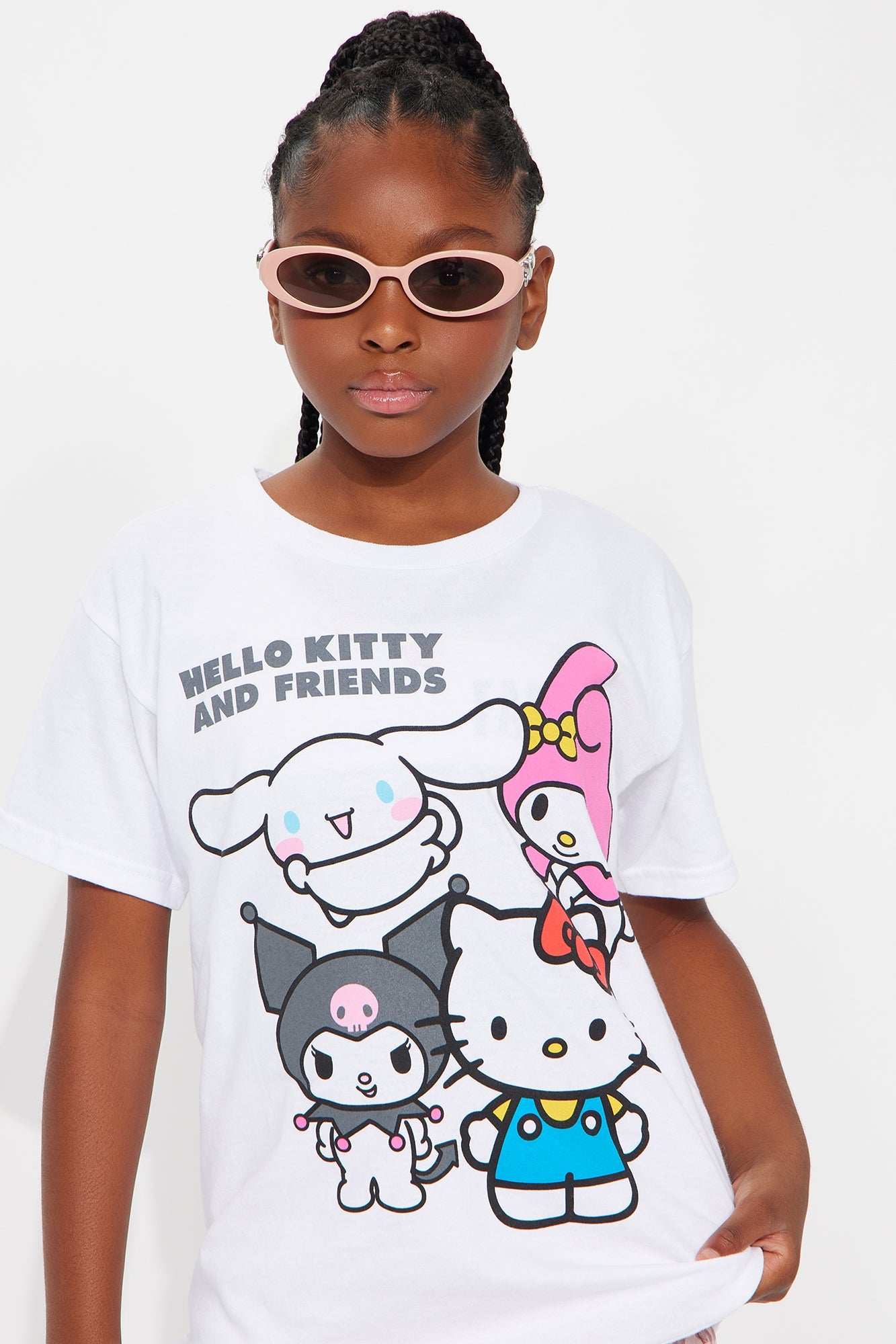 Mini Hello Kitty And Friends Short Sleeve Tee - White
