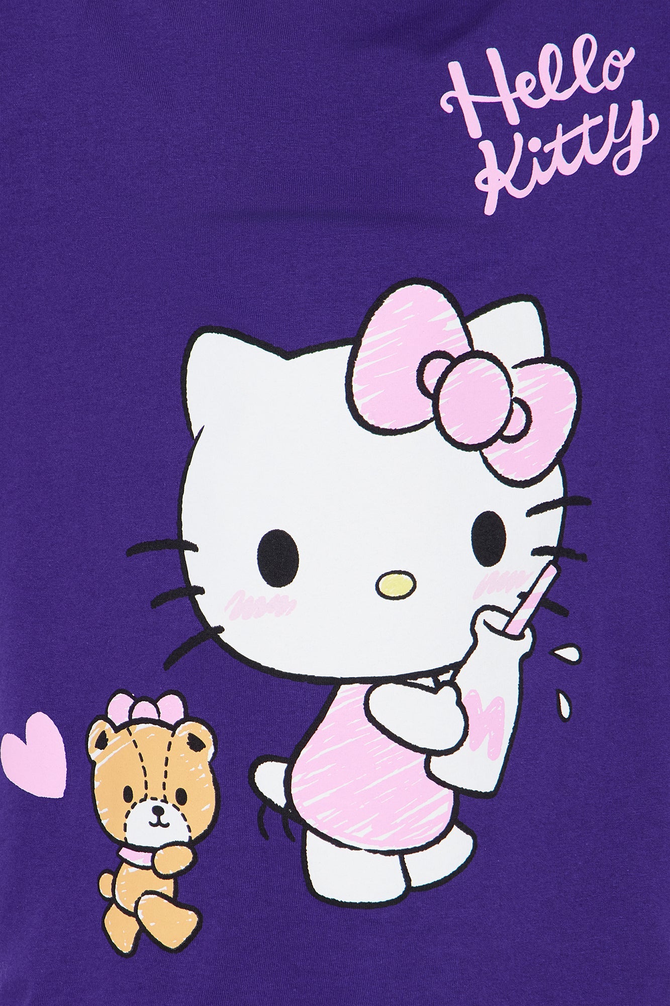 Mini Hello Kitty Beary Sweet Short Sleeve Tee - Purple