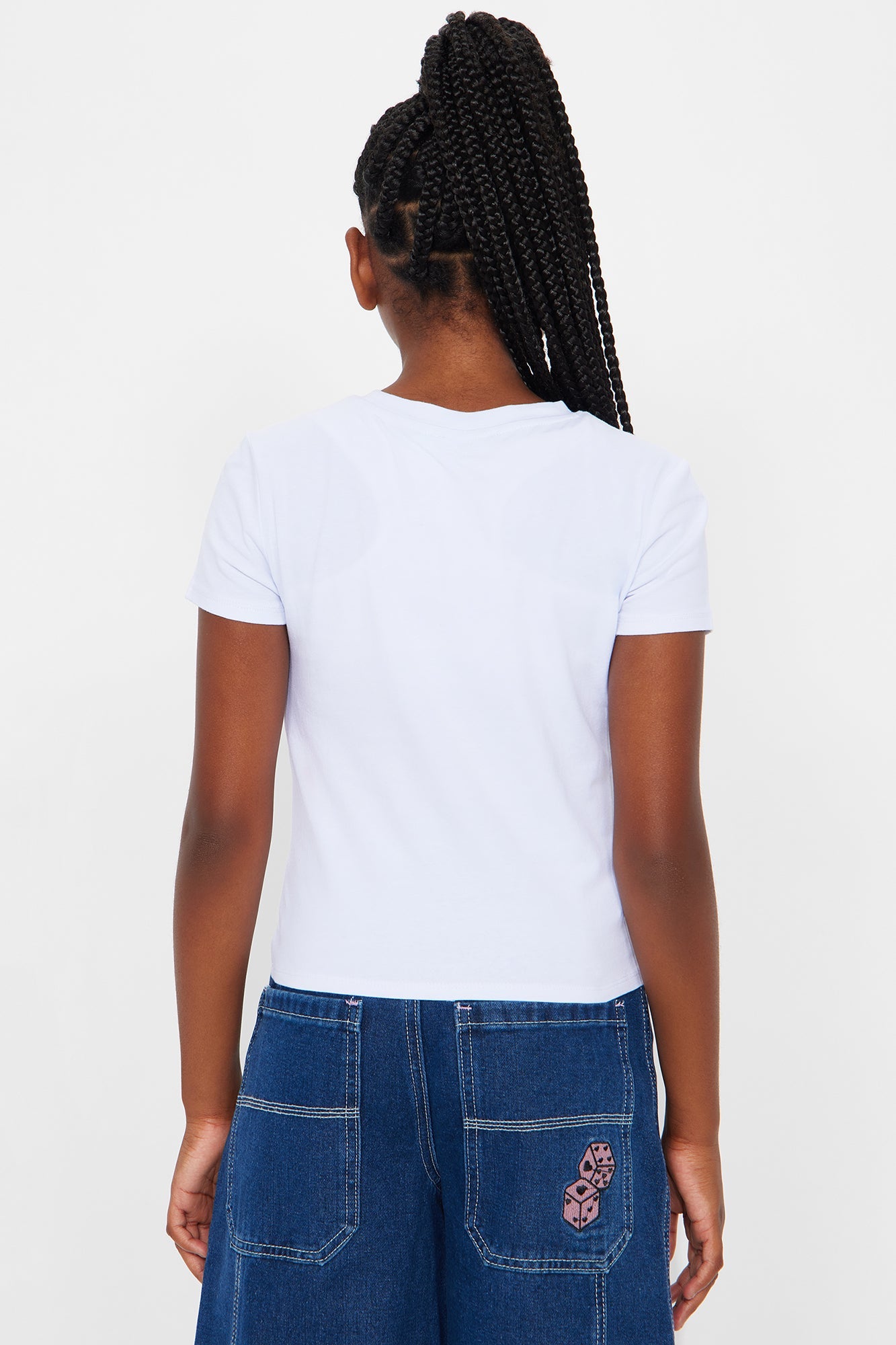 Mini Camilla Classic Fit Crew Neck Tee - White