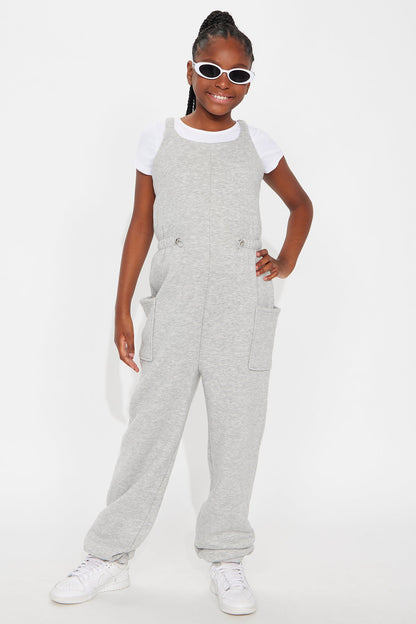 Mini Felicia Cozy Jumpsuit - Heather Grey