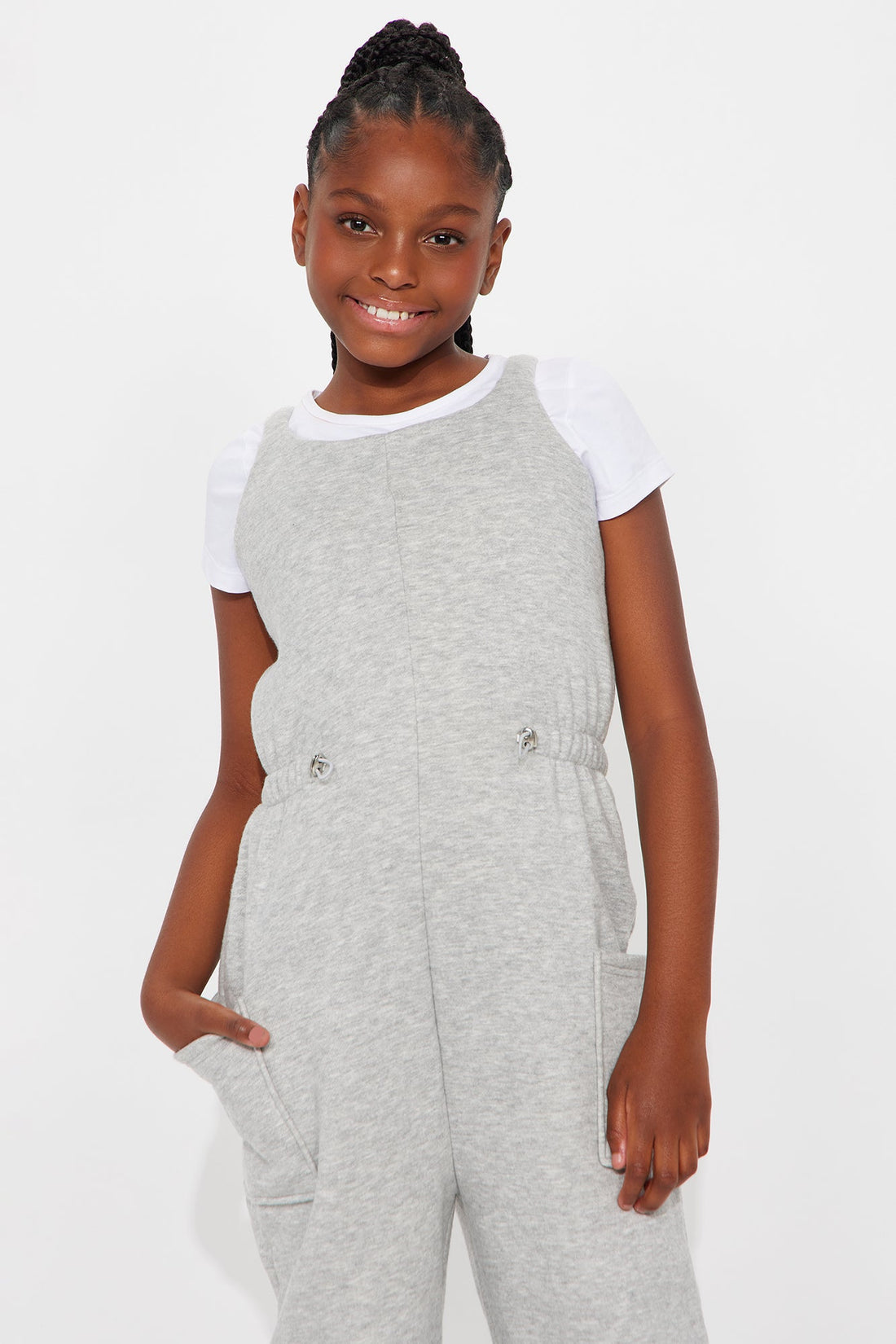 Mini Felicia Cozy Jumpsuit - Heather Grey